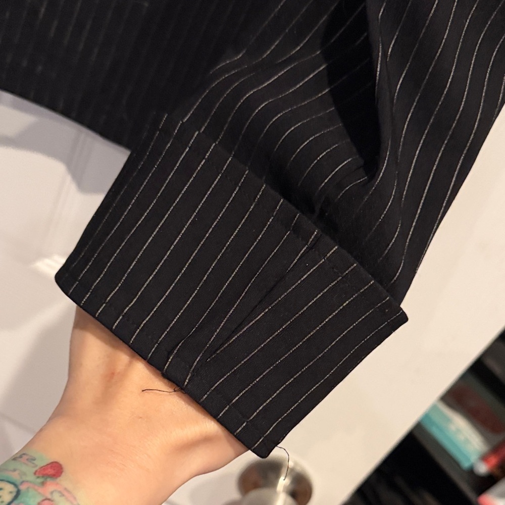 Vintage Lip Service Men’s Goth Pinstripe Jacket Size XL Authentic RN79627 - Picture 7 of 14
